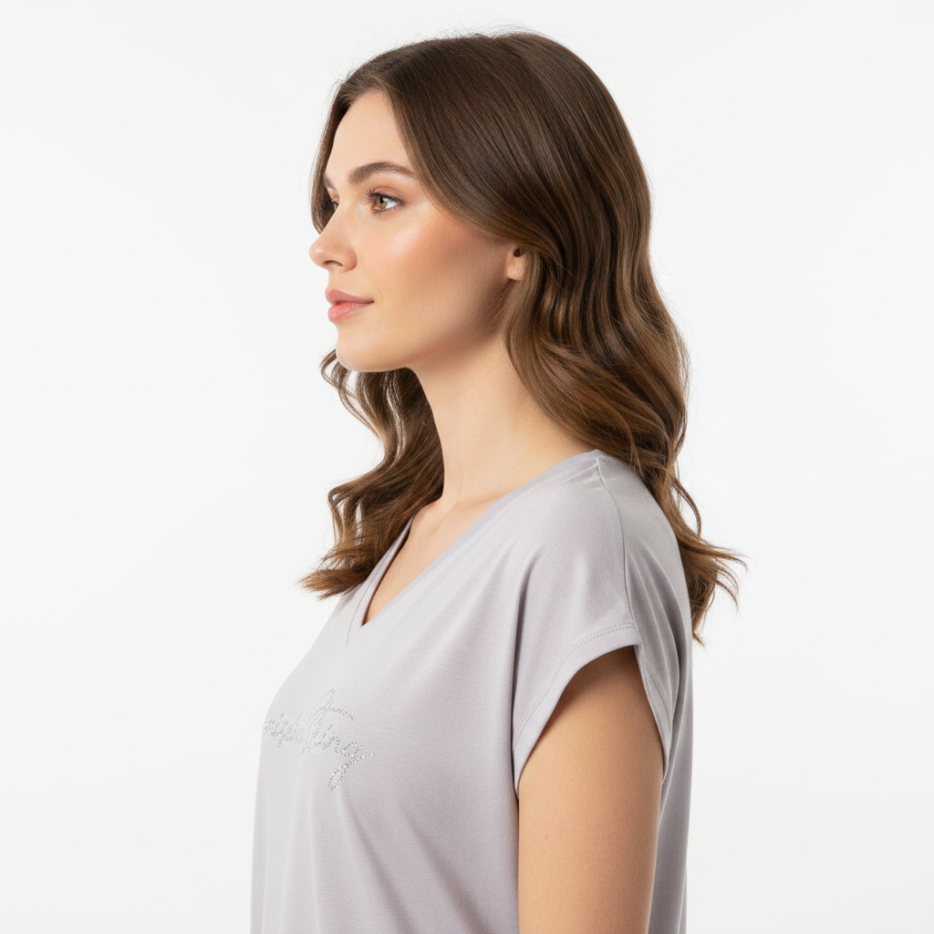 Shiny gray t-shirt