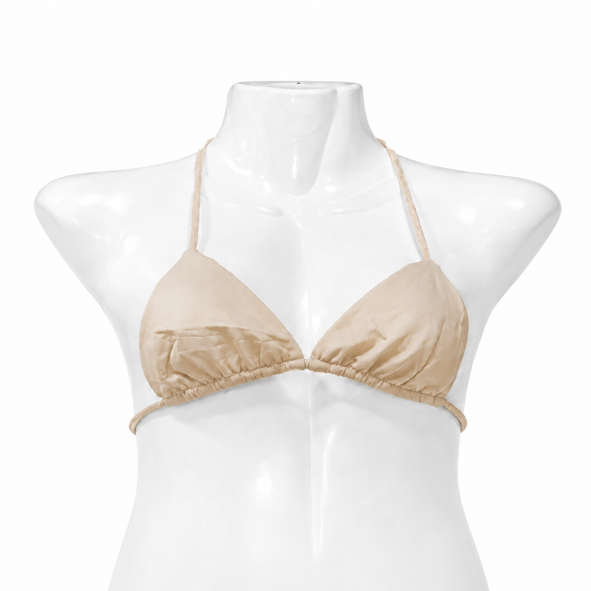 Elegant beige triangle bikini