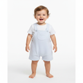 Baby White Dungaree Set - Front View