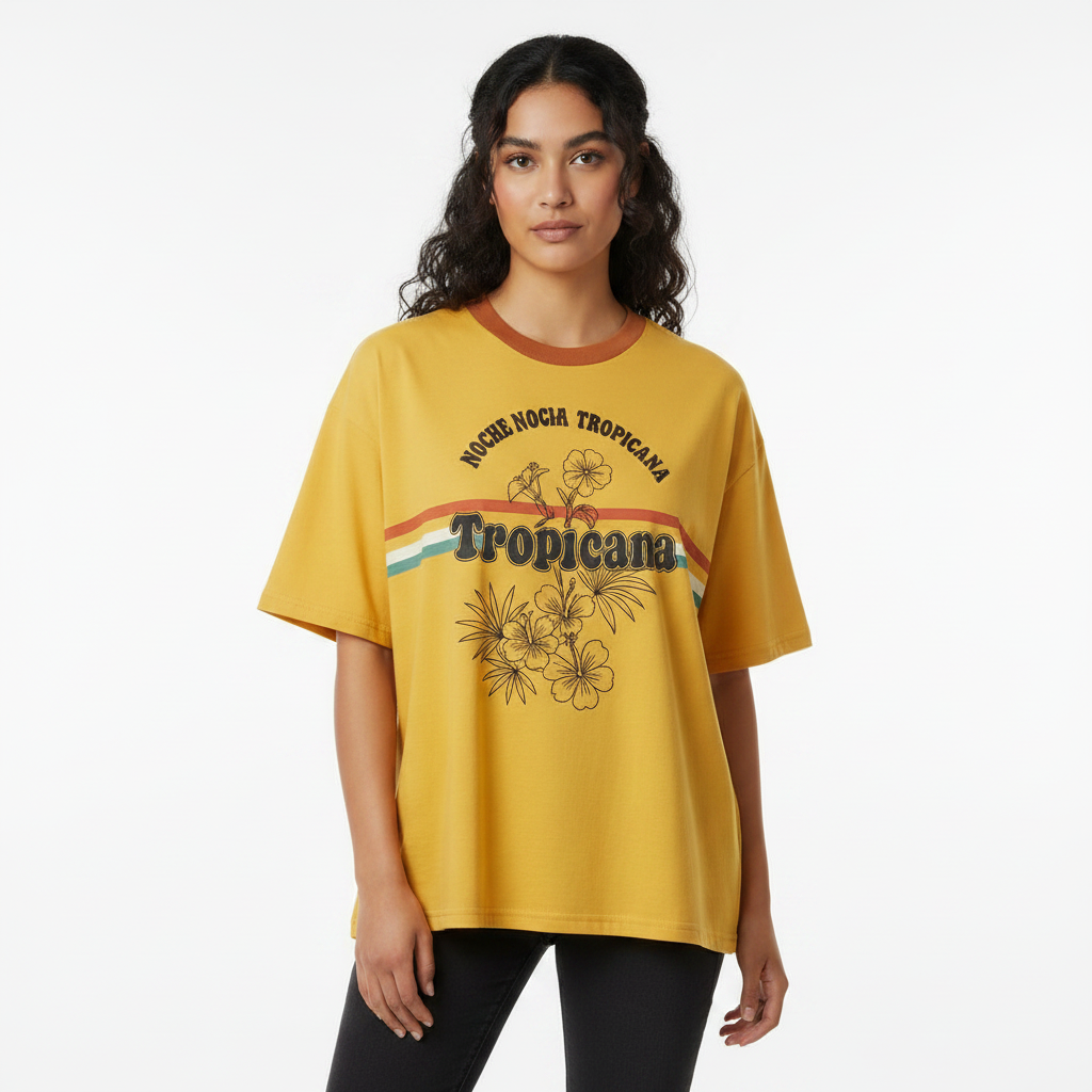 تيشيرت Tropicana أصفر - منظر أمامي