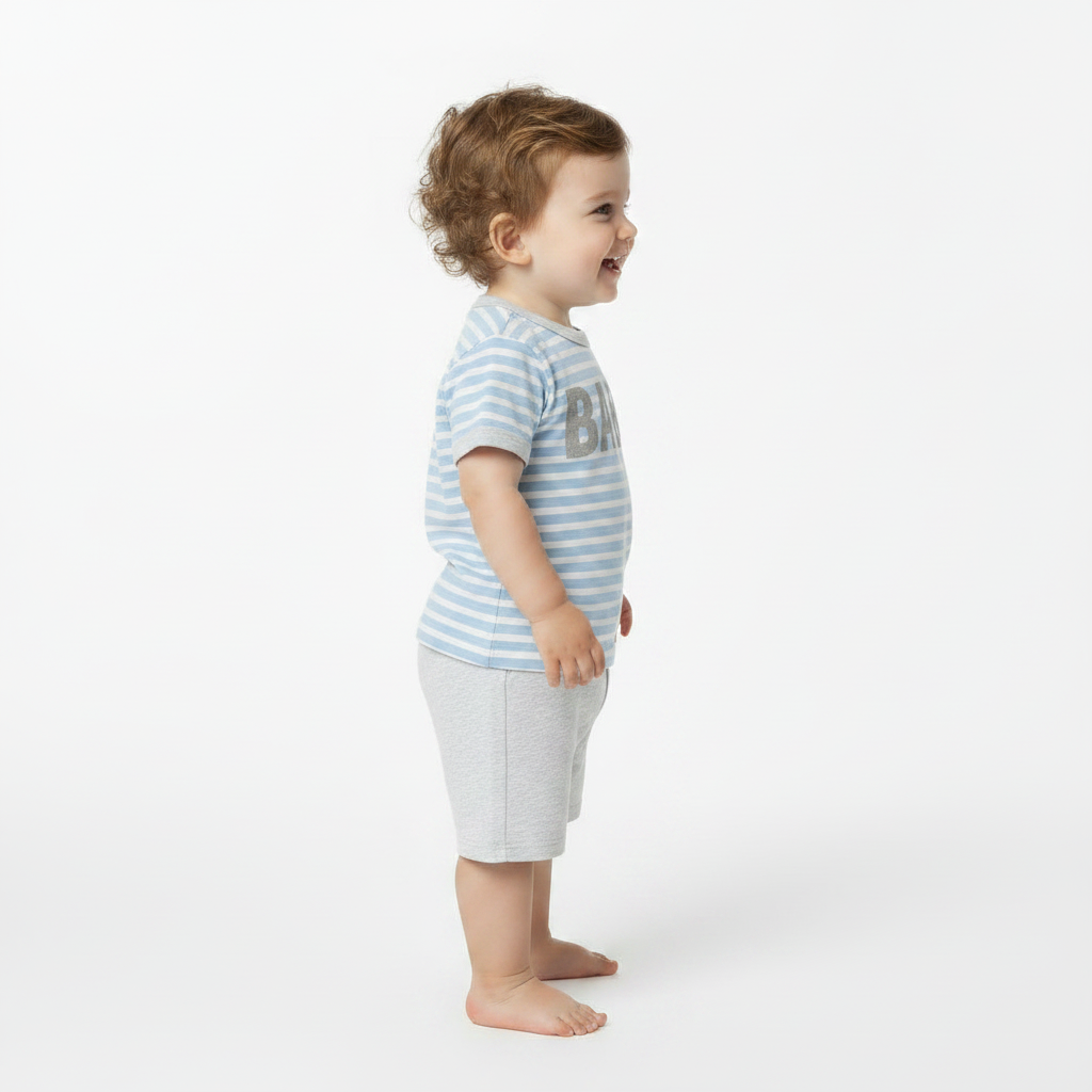 Striped Baby Set Kids - Side View