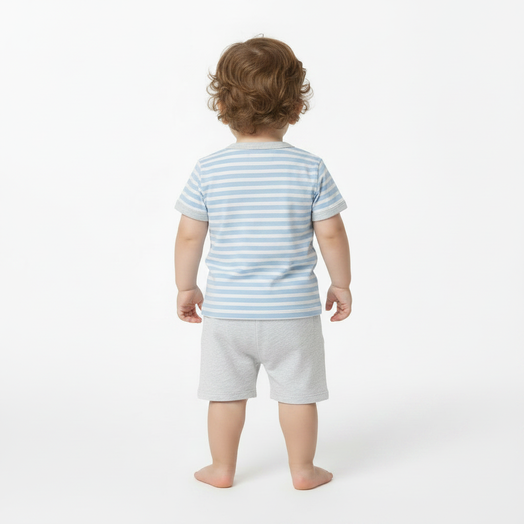 Striped Baby Set Kids - Back View