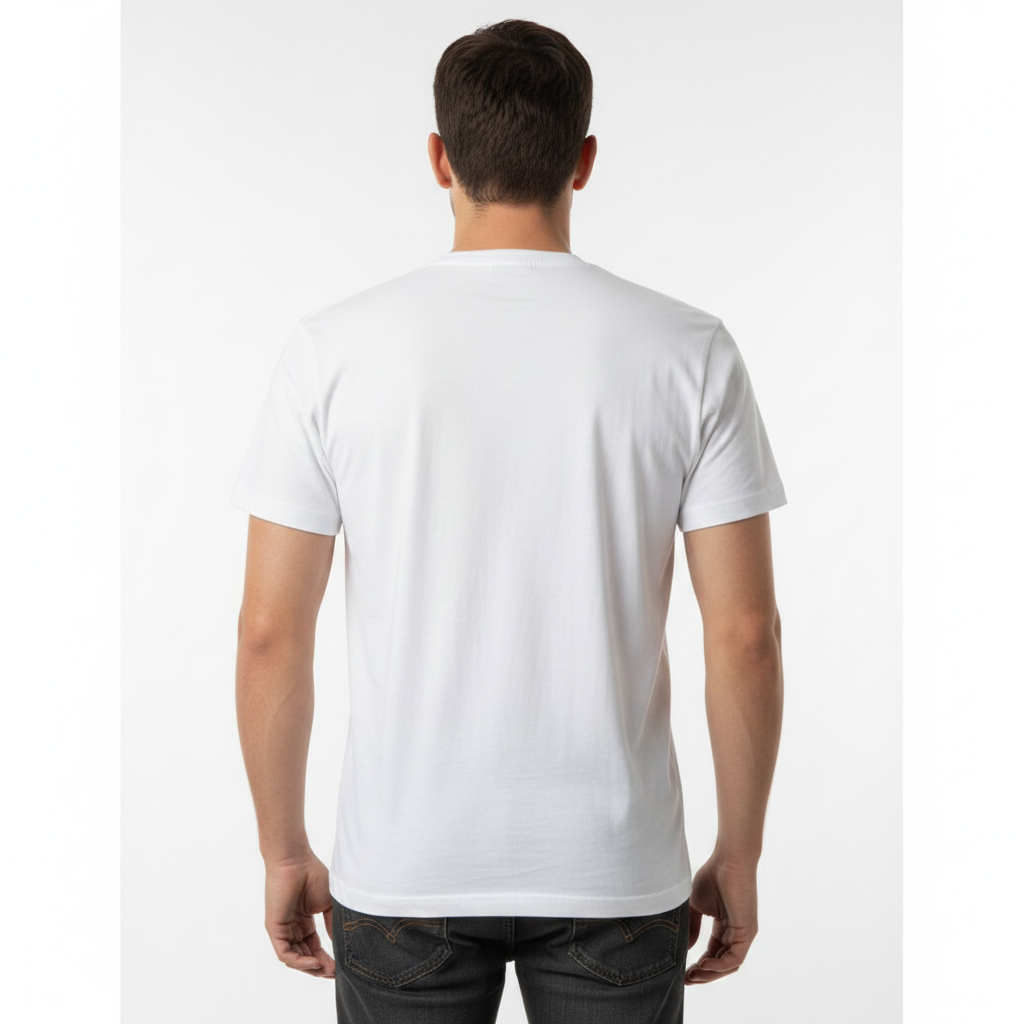 Back view - تيشيرت ون بيس لوفي on male model