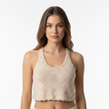 Pearl Crochet Crop Top – Front View