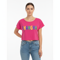 Shanghai Crop Top Pink - Front View