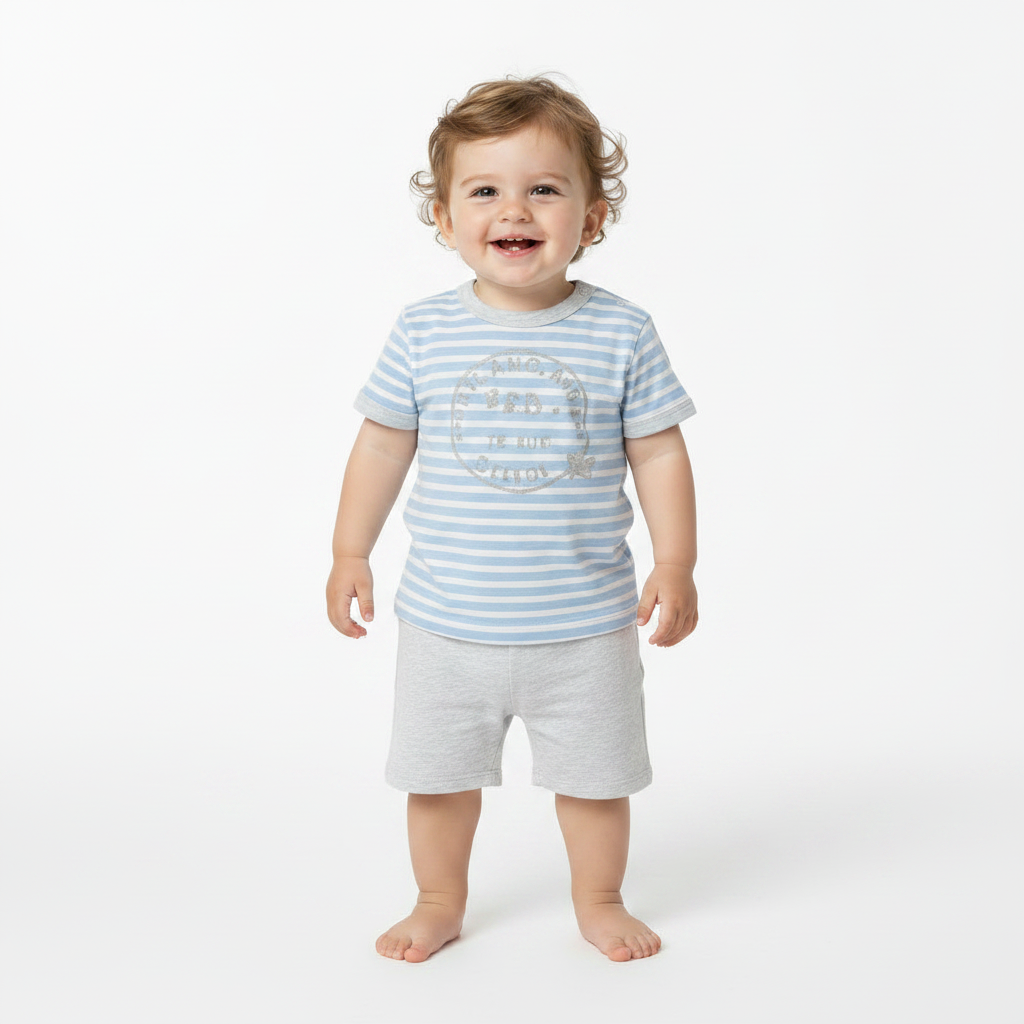 Striped Baby Set Kids - Front View